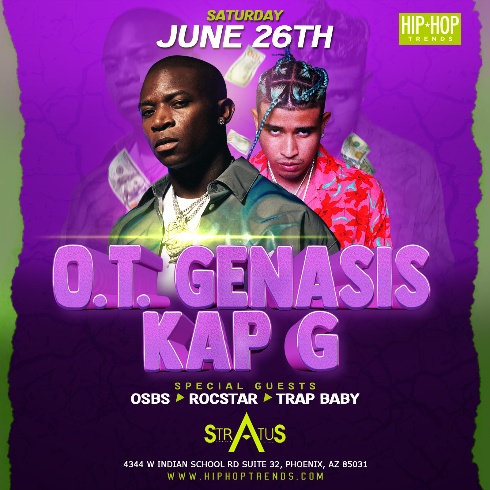 OT KAP G FLYER – Hip Hop Trends 6-26 show (1)